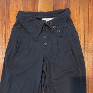 Vintage 1980s Express High Rise Fold-over Black Pants